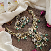 Lakshmi Pendant Green Victorian Diamond Hasli-VV1911